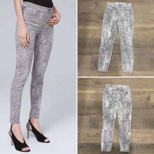 White House Black Market | Sculpt High-Rise Snake-Print Skinny Jeans | Size 2